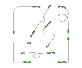 decorative arrows symbols vector illustration