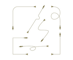 decorative arrows symbols vector illustration