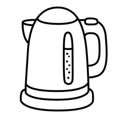 Electric kettle cartoon doodle icon