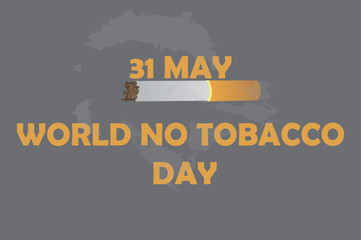 This is editable and vector world no tobacco day background