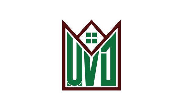 UVD initial letter real estate builders logo design vector. construction, housing, home marker, property, building, apartment, flat, compartment, business, corporate, house rent, rental, commercial