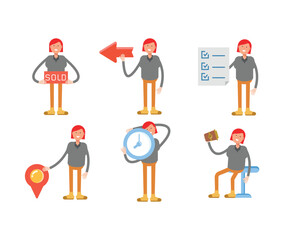 woman characters set vector illustration