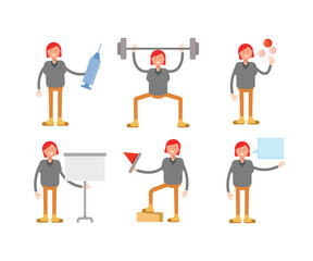 woman characters set vector illustration