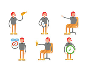 woman characters set vector illustration