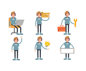 girl students characters set in various poses vector illustration