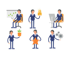 female doctor characters set vector illustration