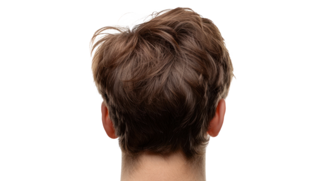 Head and shoulders portrait. Isolated on transparent background.