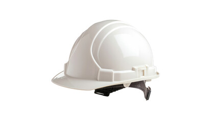 white safety helmet, Isolated on a transparent background.