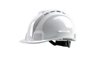 white safety helmet, Isolated on a transparent background.