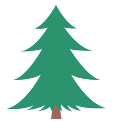 Christmas tree icon. Pine tree