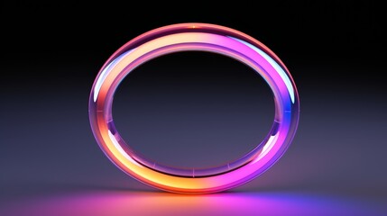 Colorful round ring in light
