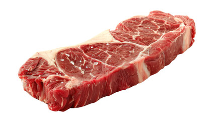 Raw beef steak and meat fillet Isolated on a transparent background.
