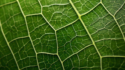 Green leaves pattern macro background