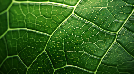 Green leaves pattern macro background