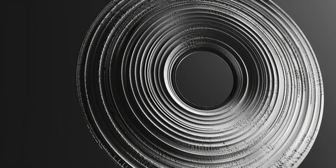 A black and white photo of a circular object, suitable for various design projects - Powered by Adobe