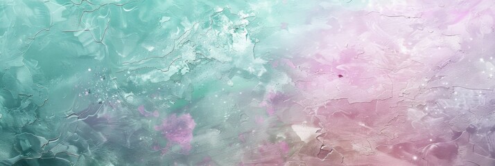 Grunge Background Texture in the Colors Mint Green, Soft Pink and Lavender created with Generative AI Technology