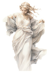 Fototapeta na wymiar Classical statue of draped female figure