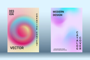 Artistic design of the cover. A set of modern abstract objects.
