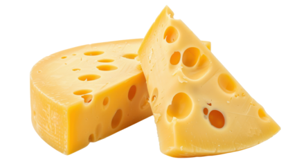 Photo of cheese isolated on transparent background