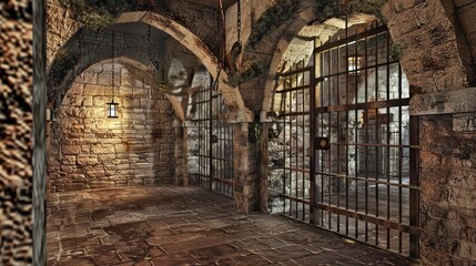 Fototapeta na wymiar a medieval prison