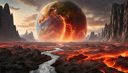 planet earth after the apocalypse, Generative AI	 - obrazy, fototapety, plakaty