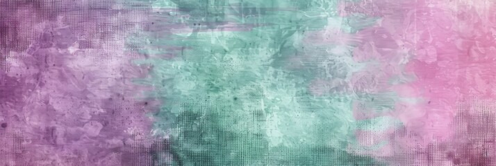 Fototapeta na wymiar Grunge Background Texture in the Colors Mint Green, Soft Pink and Lavender created with Generative AI Technology