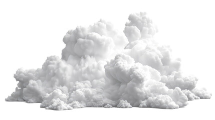 White cloud on transparent background, Png, Cutout.