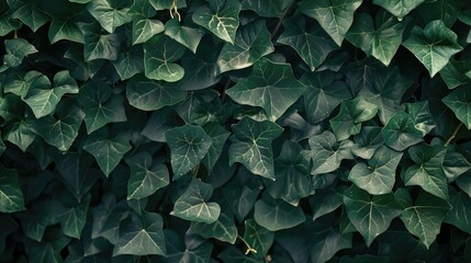 A bunch of green leaves covering a wall. Perfect for nature-themed designs. - Powered by Adobe