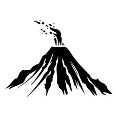 Volcanic eruption vector illustration