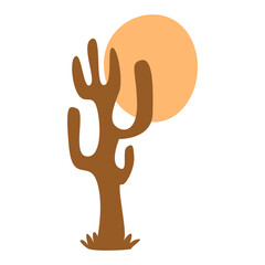 Boho Abstract Cactus for Home Decorations, Wall Art Ornament