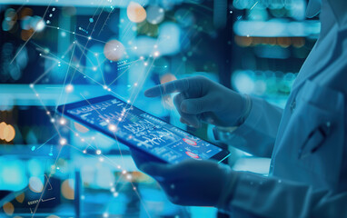 Technology medical scene,created with Generative AI tecnology.