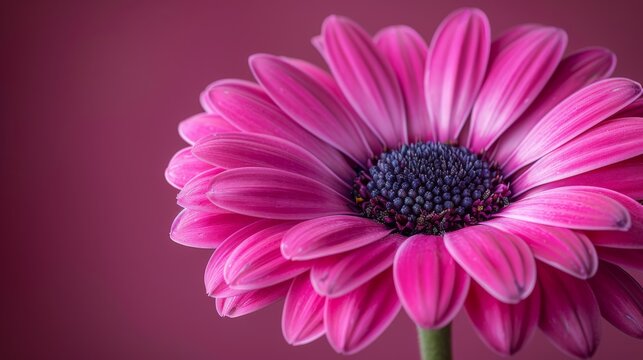  a close up of a pink flower on a pink background with a blurry image of the center of the flower.
