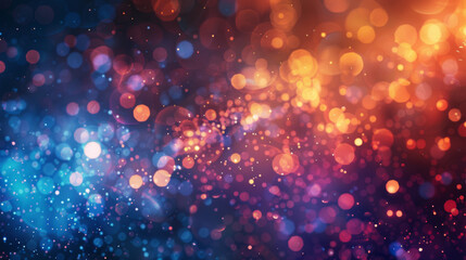 A radiant display of defocused lights with warm and cool hues creating a bokeh effect.