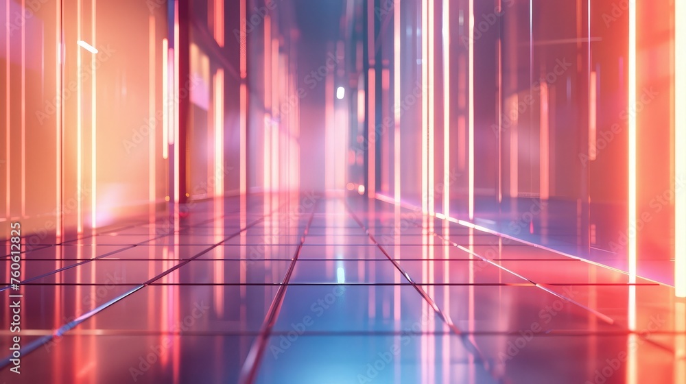 Poster elegant futuristic light and reflection with grid line background