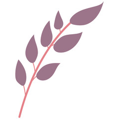 Leaf plant element for beautiful design. Simple form. Vector drawing.