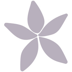 Flat flower bud element for beautiful design. Simple form. Vector drawing.