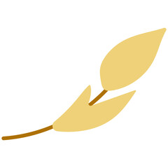 Leaf plant element for beautiful design. Simple form. Vector drawing.