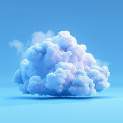 Cloud material on blue background,created with Generative AI tecnology.