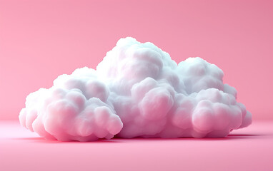 Pink background cloud material,created with Generative AI tecnology.