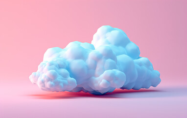Pink background cloud material,created with Generative AI tecnology.