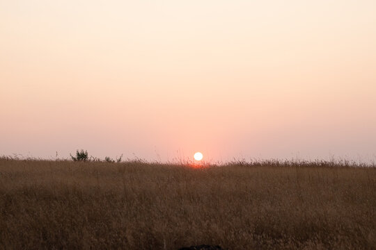 Sunset in the beach cliff