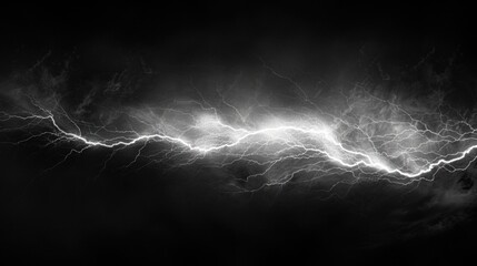 A striking black and white photo of a lightning bolt. Perfect for weather or power related projects