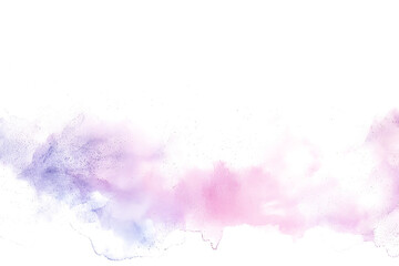 Pink and purple watercolor wash on white background.