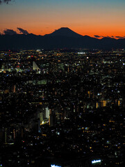 japan sunset mount fuji
