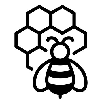 recommend clip art: Bee and honeycomb icons
