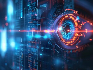 Fototapeta premium Advanced AI platform analyzing big data