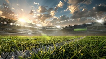 Biomass as a green energy source in sports stadiums - obrazy, fototapety, plakaty
