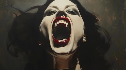vampires, female vampires, gothic background, halloween image - obrazy, fototapety, plakaty