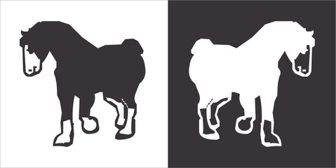 Illustration vector graphics of horse icon