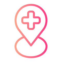 Fototapeta premium location gradient icon